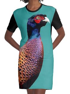 Pheasant Graphic T-Shirt Dress